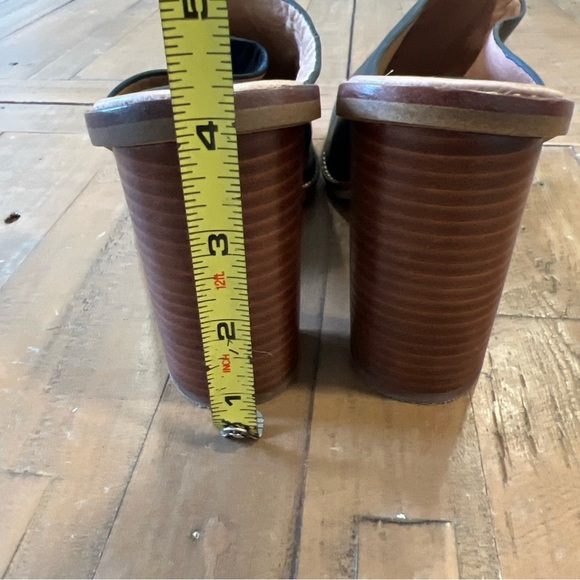 Madewell Finch Mule Sandal Women’s 9 Black Leather Open Toe High Heel - Picture 6 of 12